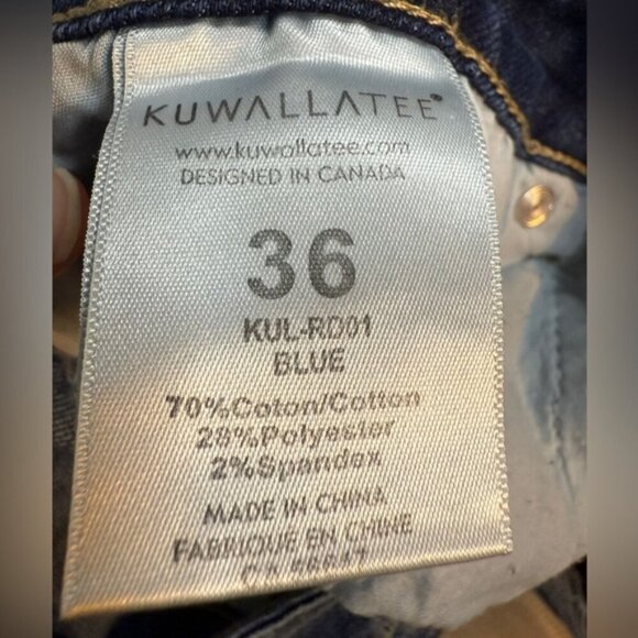 Kuwallatee Blue Paint-Splatter Denim Jeans Men’s Size 36 - Picture 3 of 10